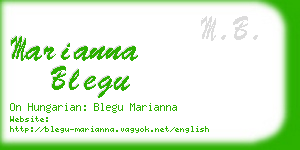 marianna blegu business card